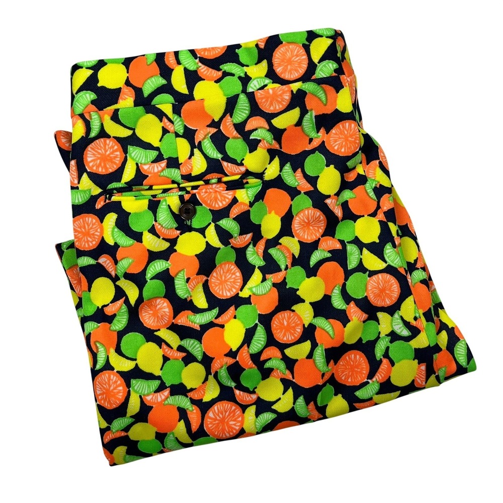 Lilly Pulitzer Mens Stuff Golf Pants 35x28 Citrus Fruit Vintage Palm Beach